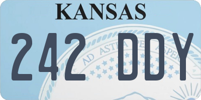 KS license plate 242DDY