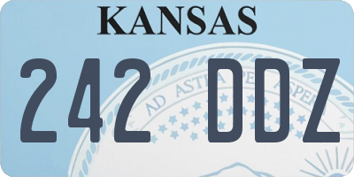 KS license plate 242DDZ