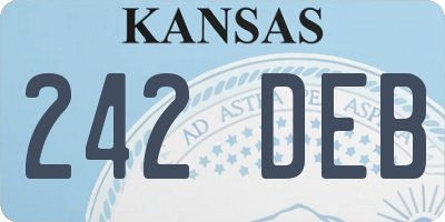 KS license plate 242DEB