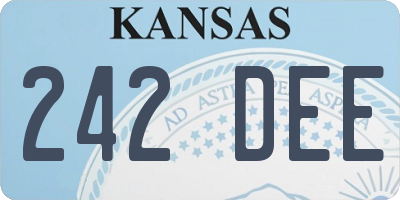 KS license plate 242DEE