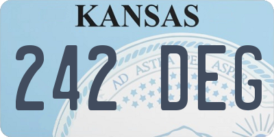 KS license plate 242DEG