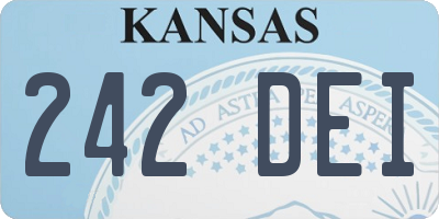KS license plate 242DEI