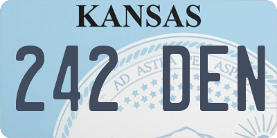 KS license plate 242DEN