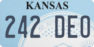 KS license plate 242DEO