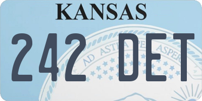 KS license plate 242DET