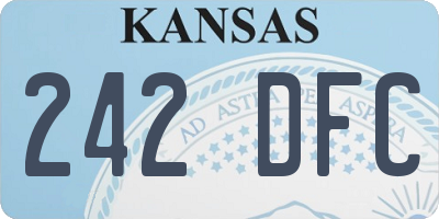 KS license plate 242DFC