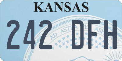 KS license plate 242DFH
