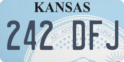 KS license plate 242DFJ