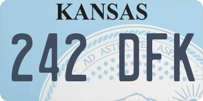 KS license plate 242DFK