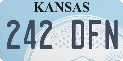 KS license plate 242DFN