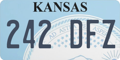 KS license plate 242DFZ