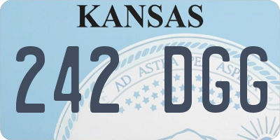KS license plate 242DGG