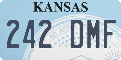 KS license plate 242DMF