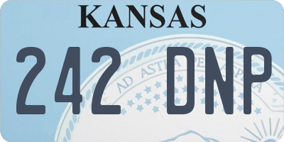 KS license plate 242DNP