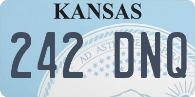 KS license plate 242DNQ