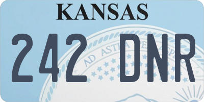 KS license plate 242DNR