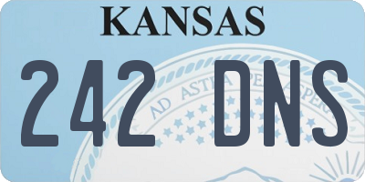 KS license plate 242DNS
