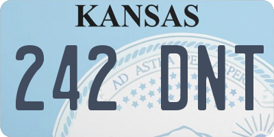 KS license plate 242DNT