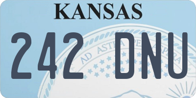 KS license plate 242DNU