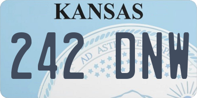 KS license plate 242DNW