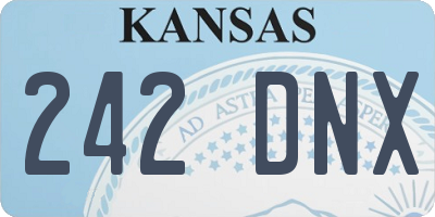 KS license plate 242DNX