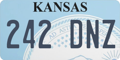 KS license plate 242DNZ