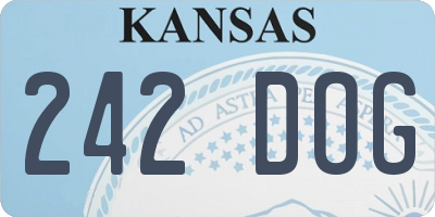 KS license plate 242DOG