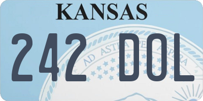 KS license plate 242DOL