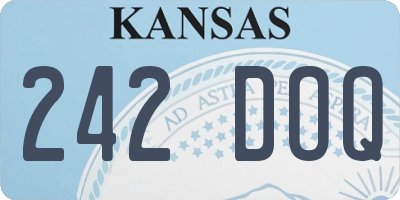 KS license plate 242DOQ