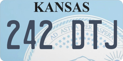 KS license plate 242DTJ