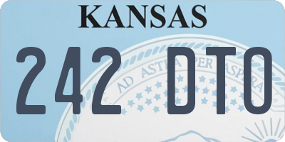 KS license plate 242DTO