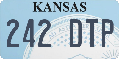 KS license plate 242DTP