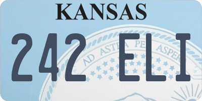 KS license plate 242ELI