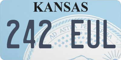 KS license plate 242EUL