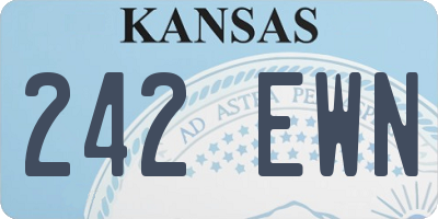 KS license plate 242EWN
