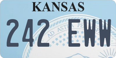 KS license plate 242EWW