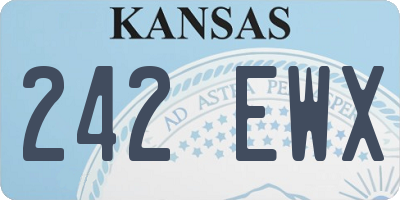 KS license plate 242EWX