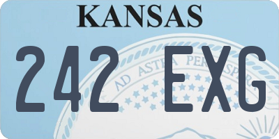 KS license plate 242EXG