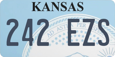 KS license plate 242EZS