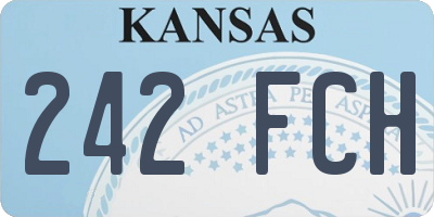 KS license plate 242FCH
