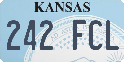 KS license plate 242FCL