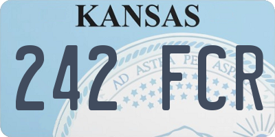 KS license plate 242FCR