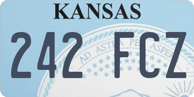 KS license plate 242FCZ