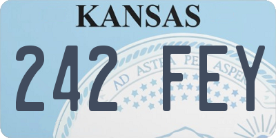KS license plate 242FEY