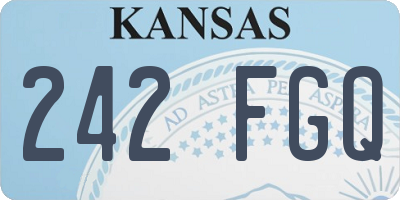 KS license plate 242FGQ