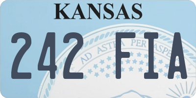 KS license plate 242FIA