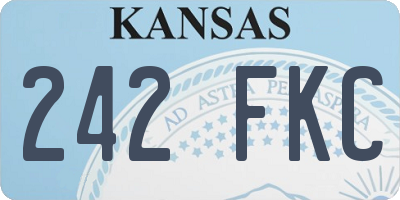 KS license plate 242FKC
