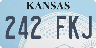 KS license plate 242FKJ