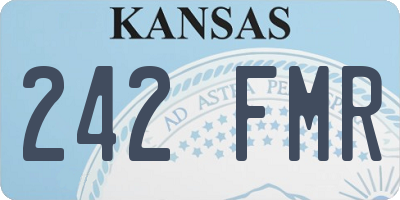 KS license plate 242FMR