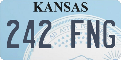 KS license plate 242FNG